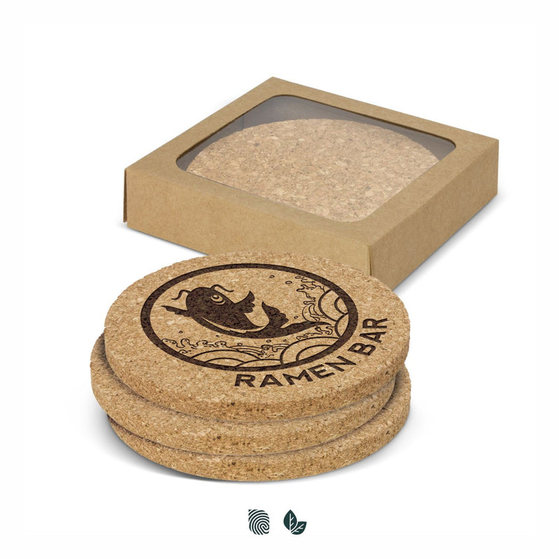 Oakridge Cork Coaster Round - Set of 4