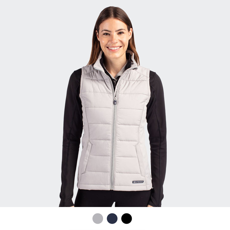 Cutter and Buck Evoke Womens Hybrid Vest