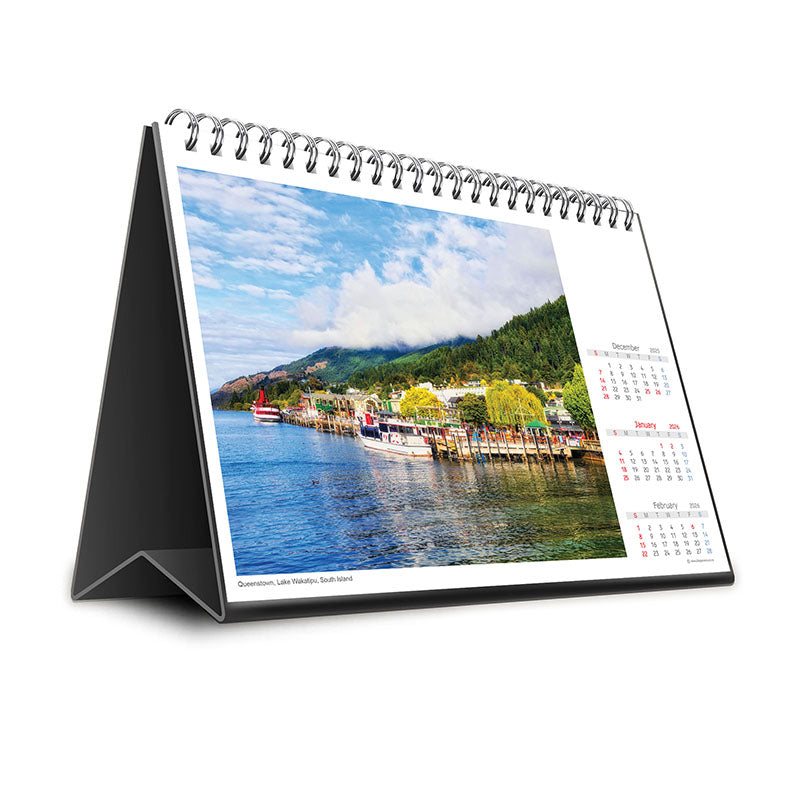 2026 Premium Desk Calendar - Stunning New Zealand