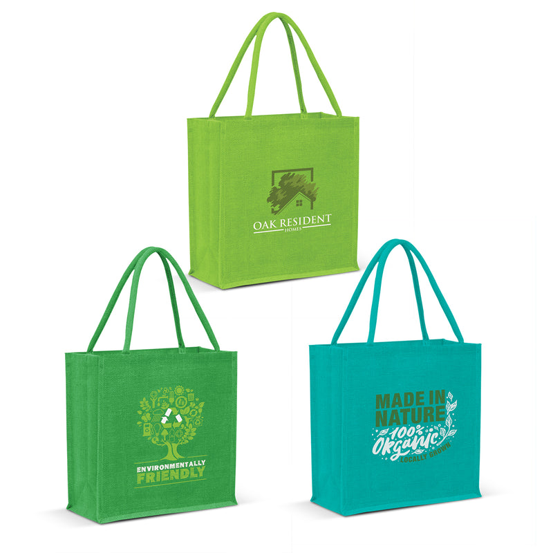 Monza Jute Tote Bag - Colour Match - Sale