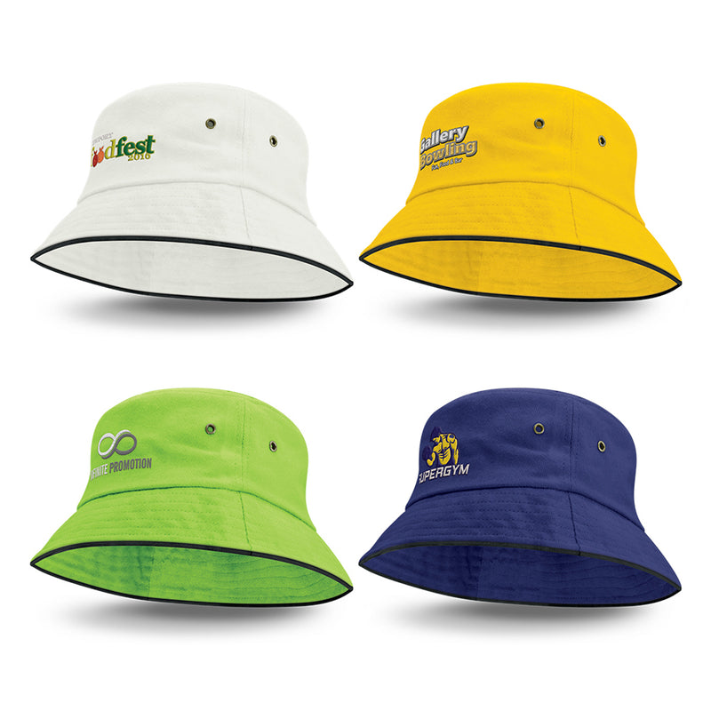 Bondi Bucket Hat - Black Sandwich Trim - Sale
