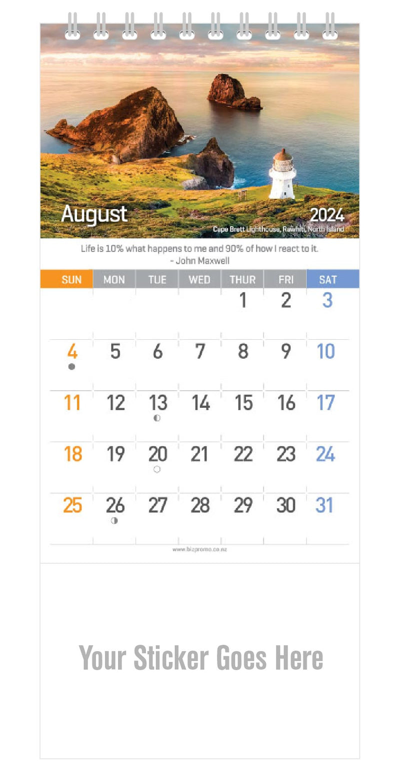 2024 DL Desk Calendar - Tranquillity New Zealand (12 Months) - SOLD OUT