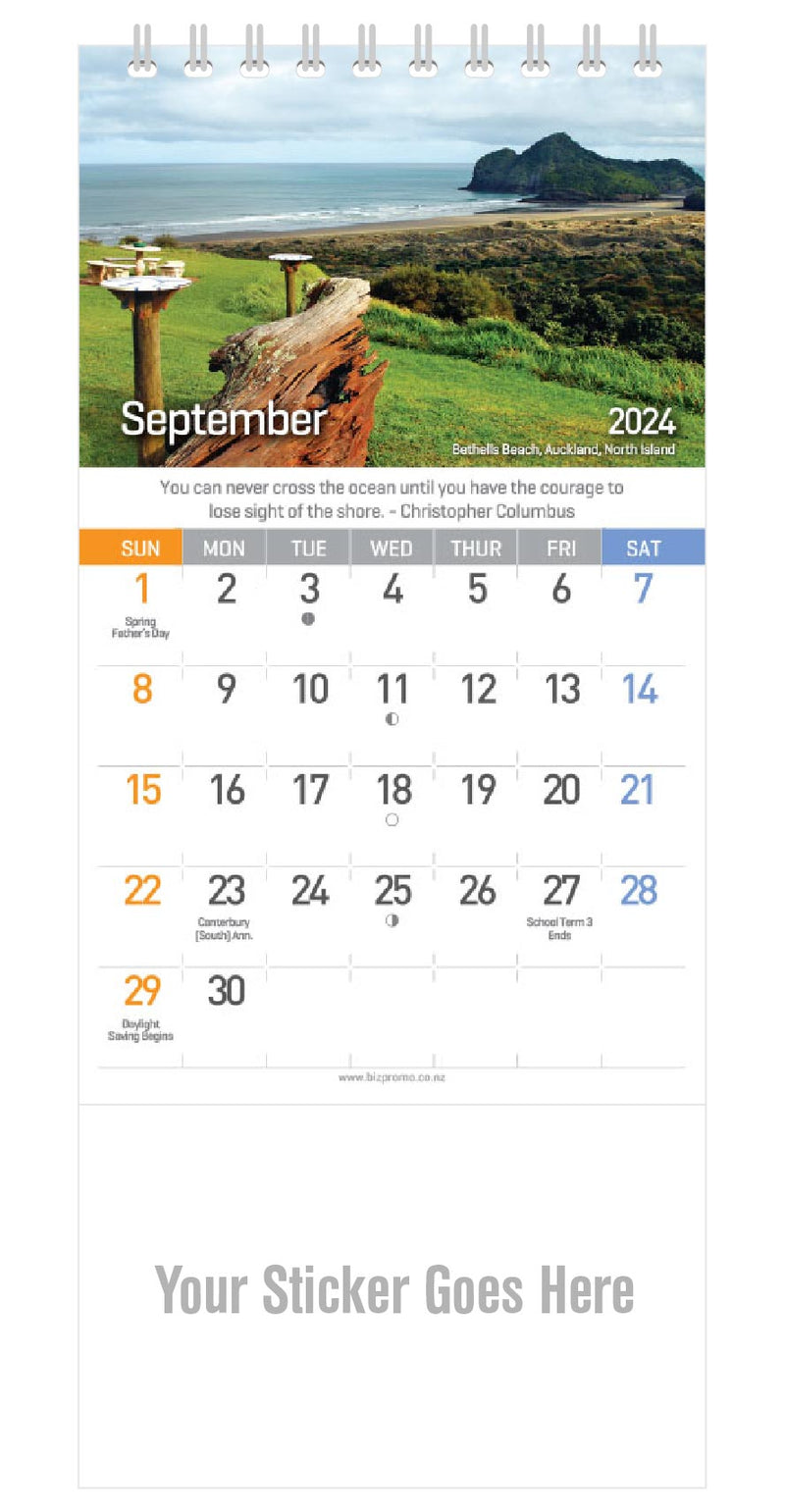 2024 DL Desk Calendar - Tranquillity New Zealand (12 Months) - SOLD OUT