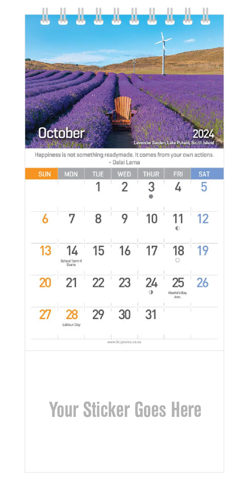 2024 DL Desk Calendar - Tranquillity New Zealand (12 Months) - SOLD OUT