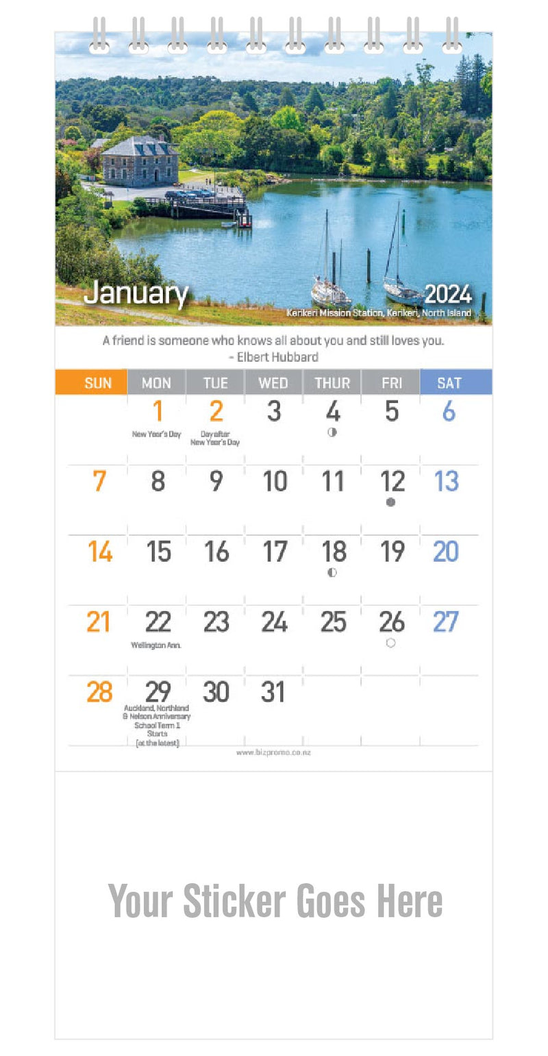 2024 DL Desk Calendar - Tranquillity New Zealand (12 Months) - SOLD OUT