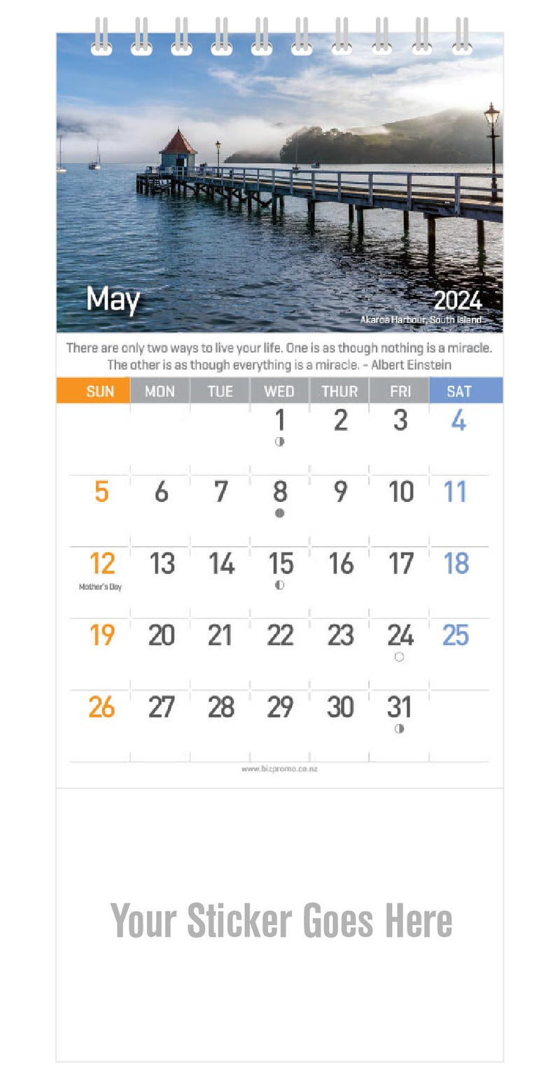 2024 DL Desk Calendar - Tranquillity New Zealand (12 Months) - SOLD OUT