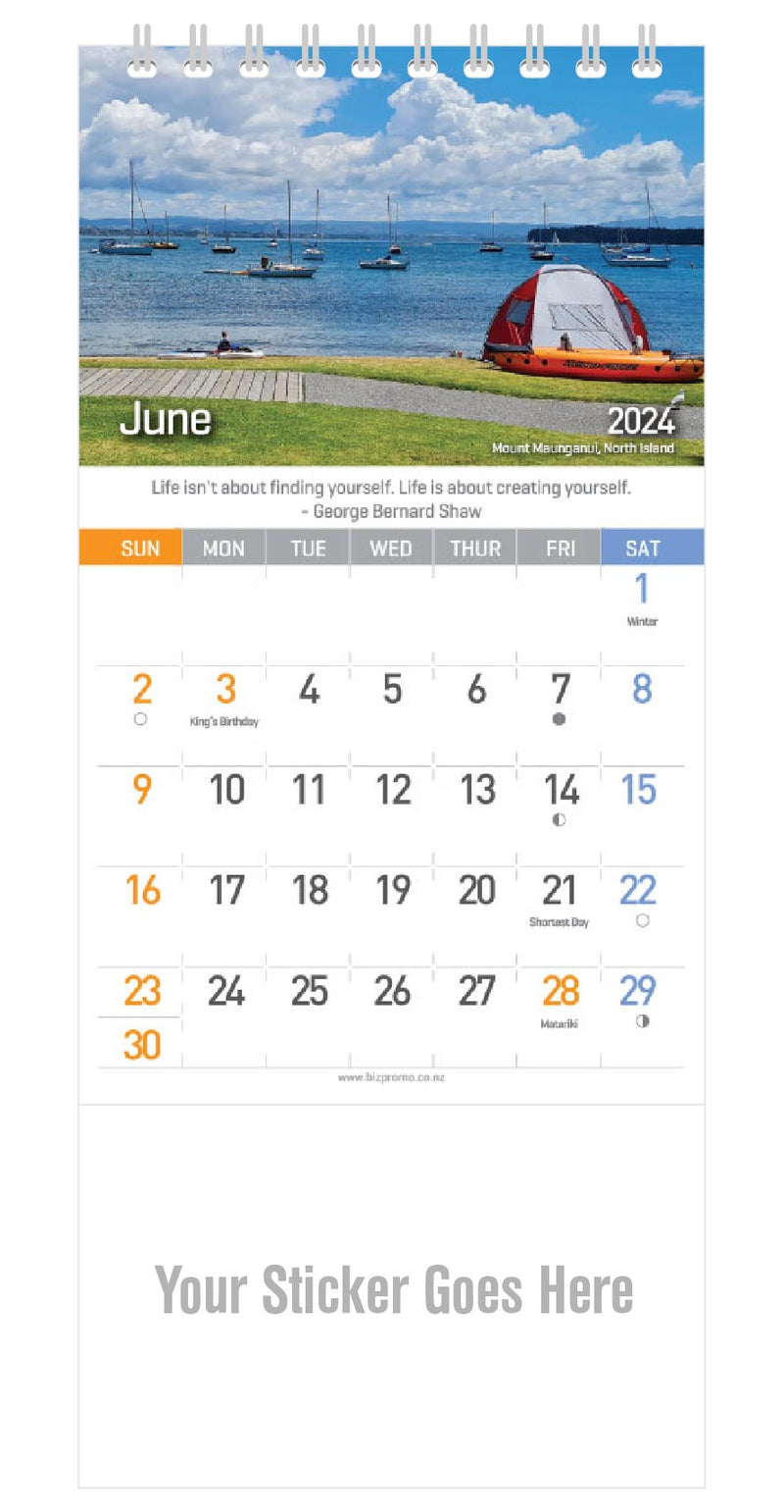 2024 DL Desk Calendar - Tranquillity New Zealand (12 Months) - SOLD OUT