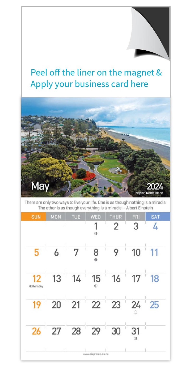 2024 Magnetic Calendar - Stunning New Zealand (12 Months) - SOLD OUT