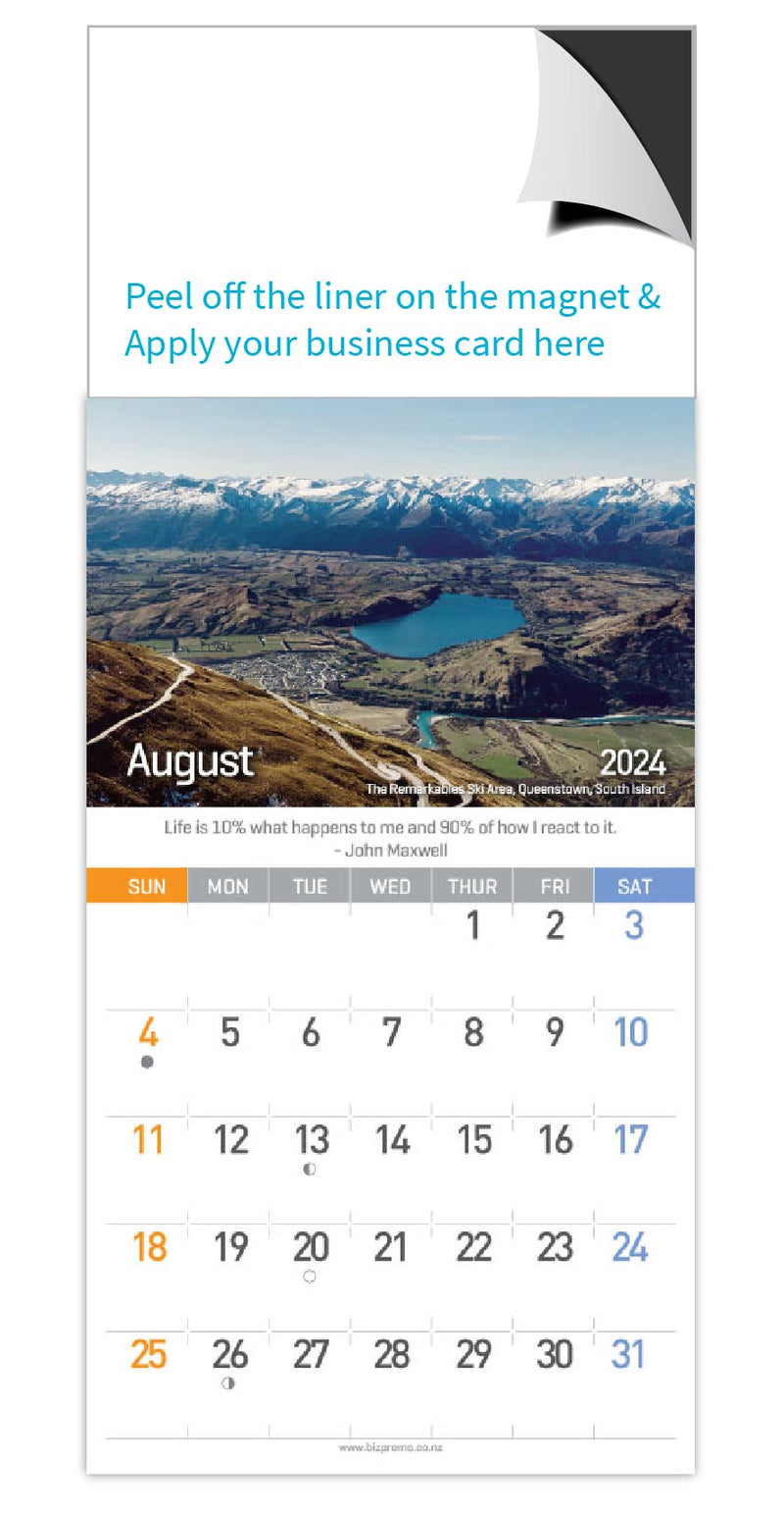 2024 Magnetic Calendar - Stunning New Zealand (12 Months) - SOLD OUT