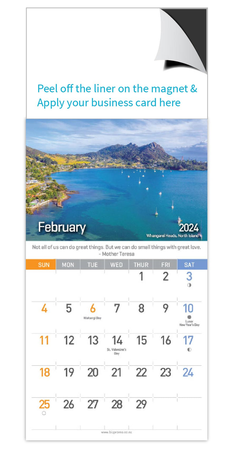 2024 Magnetic Calendar - Tranquillity New Zealand (12 Months) - SOLD OUT