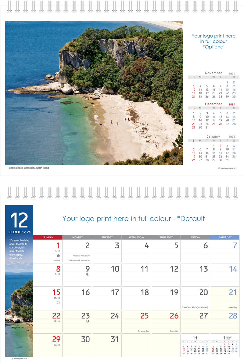 2024 Premium Desk Calendar - Remarkable New Zealand