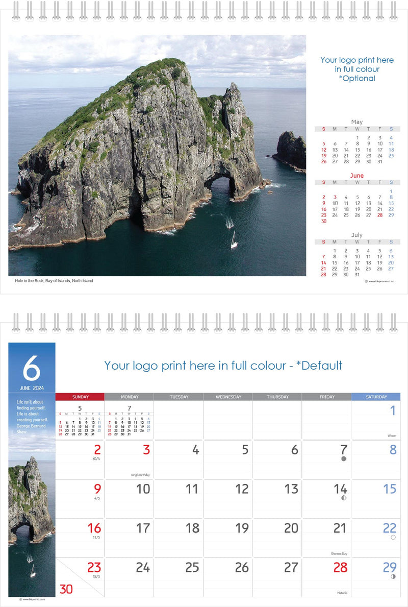 2024 Premium Desk Calendar - Remarkable New Zealand