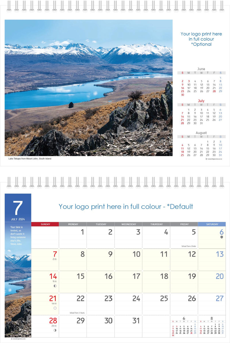 2024 Premium Desk Calendar - Remarkable New Zealand