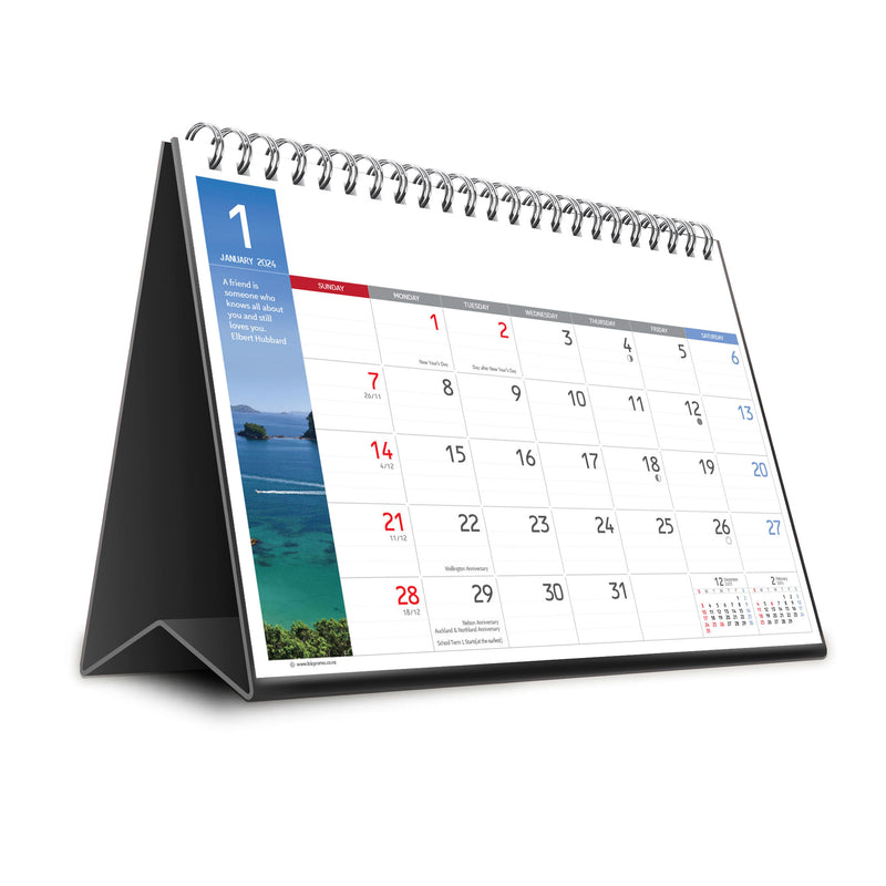 2024 Premium Desk Calendar - Remarkable New Zealand