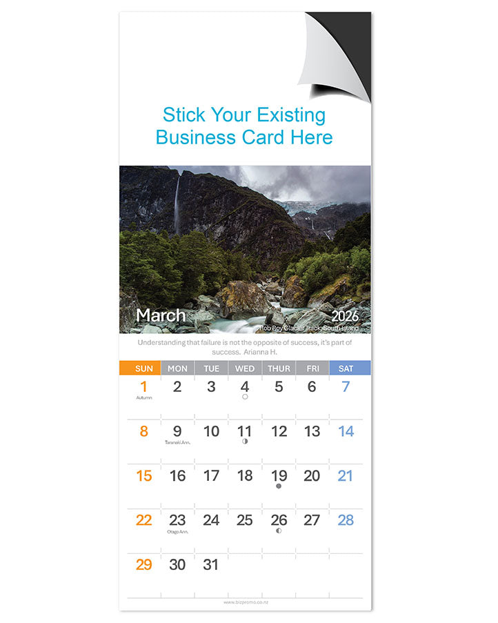 2026 Magnetic Calendar - Remarkable New Zealand (12 Months)