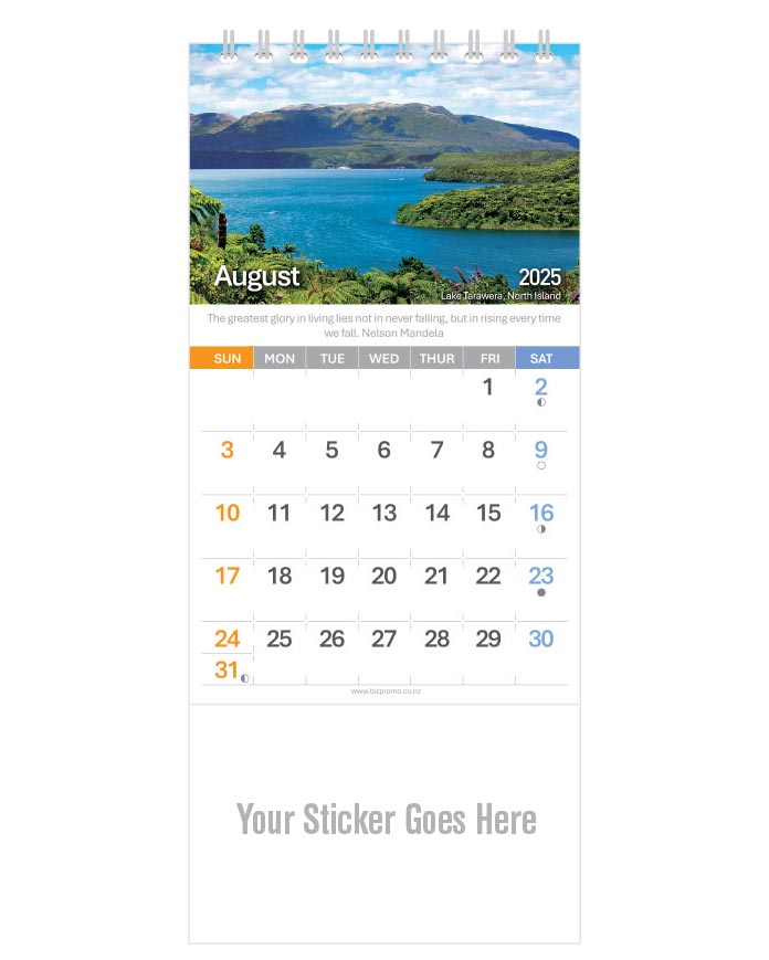 2025 DL Desk Calendar - Remarkable New Zealand (12 Months) - SOLD OUT