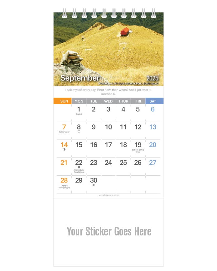 2025 DL Desk Calendar - Remarkable New Zealand (12 Months) - SOLD OUT
