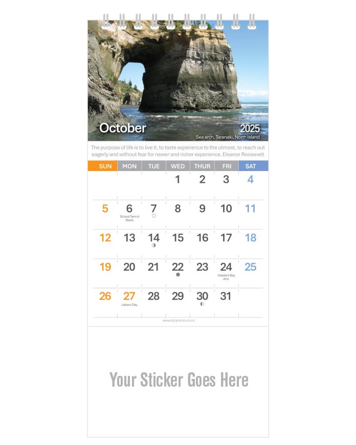 2025 DL Desk Calendar - Remarkable New Zealand (12 Months) - SOLD OUT