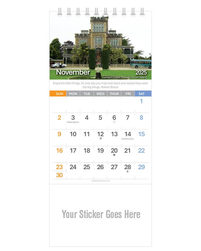 2025 DL Desk Calendar - Remarkable New Zealand (12 Months) - SOLD OUT