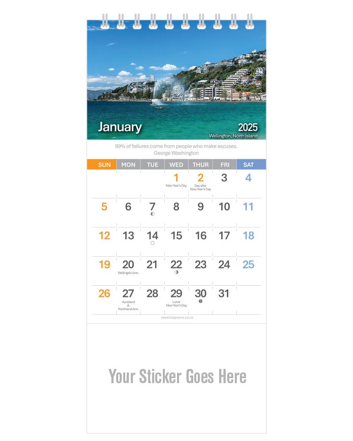 2025 DL Desk Calendar - Remarkable New Zealand (12 Months) - SOLD OUT