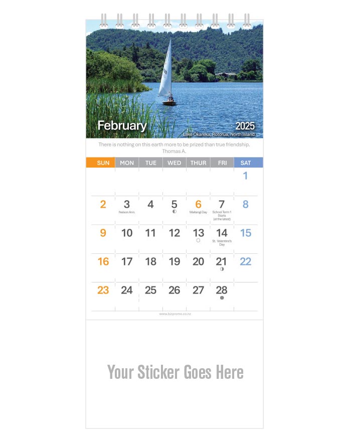 2025 DL Desk Calendar - Remarkable New Zealand (12 Months) - SOLD OUT