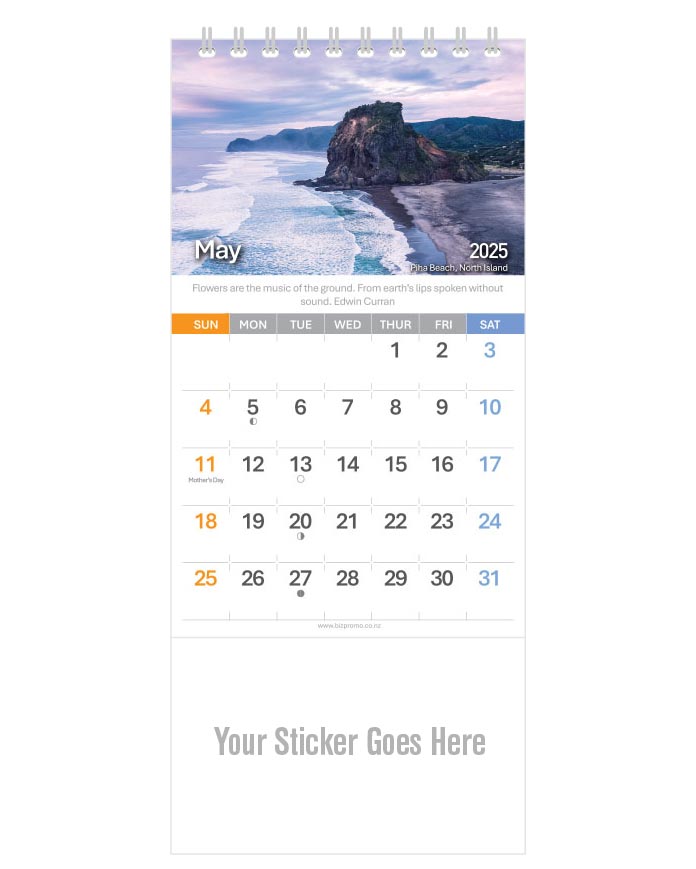 2025 DL Desk Calendar - Remarkable New Zealand (12 Months) - SOLD OUT