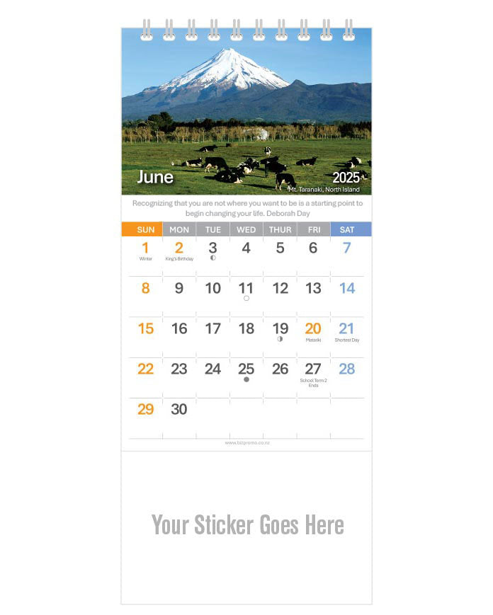2025 DL Desk Calendar - Remarkable New Zealand (12 Months) - SOLD OUT