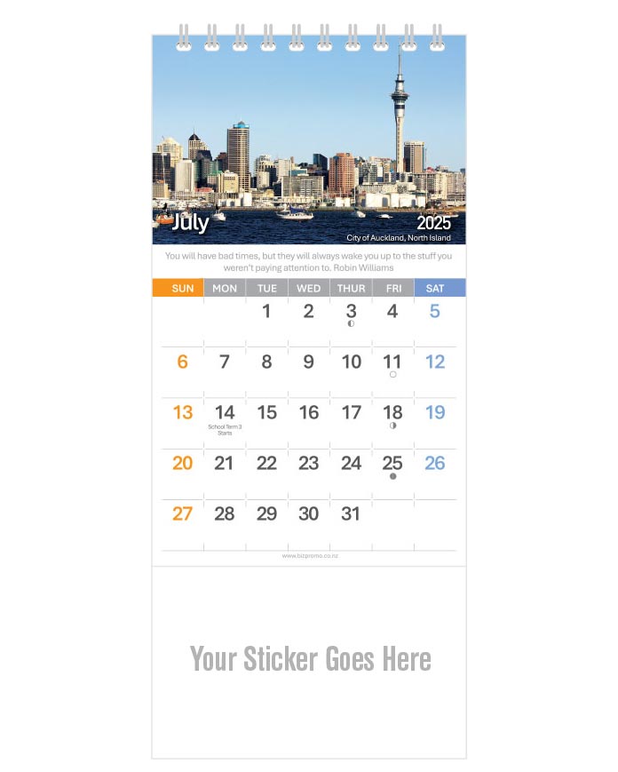2025 DL Desk Calendar - Remarkable New Zealand (12 Months) - SOLD OUT