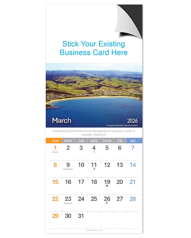 2026 Magnetic Calendar - Beautiful New Zealand (12 Months)
