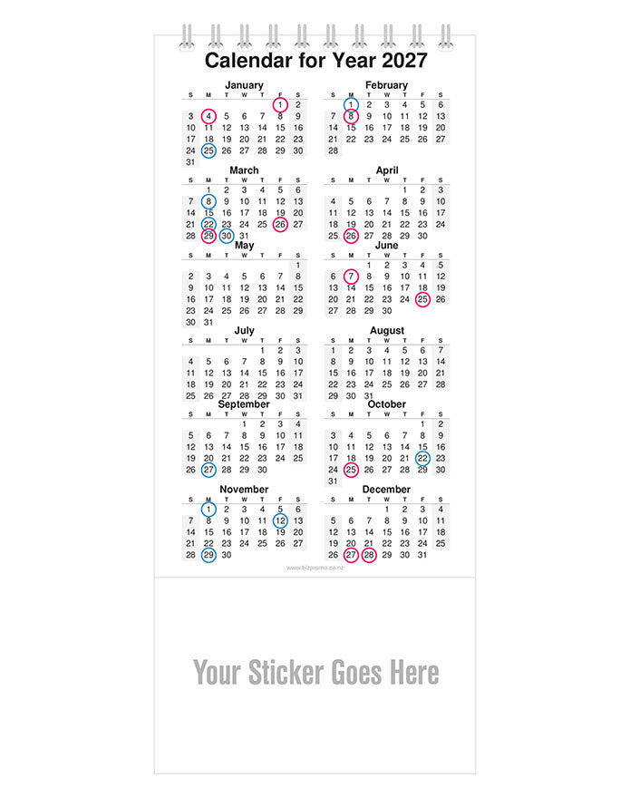 2026 DL Desk Calendar - Beautiful New Zealand (12 Months)