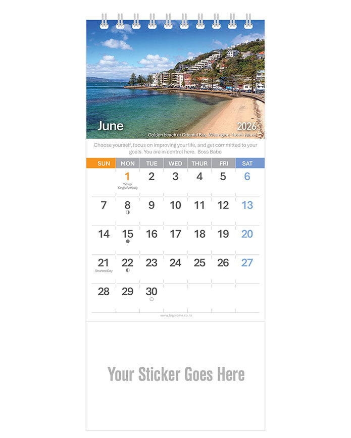 2026 DL Desk Calendar - Beautiful New Zealand (12 Months)