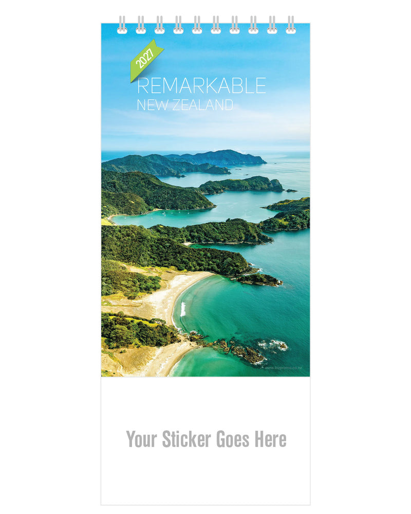 2027 DL Desk Calendar - Remarkable New Zealand (12 Months)