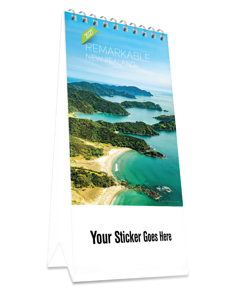 2027 DL Desk Calendar - Remarkable New Zealand (12 Months)
