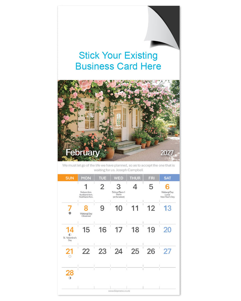 2027 Magnetic Calendar - Home Sweet Home (12 Months)