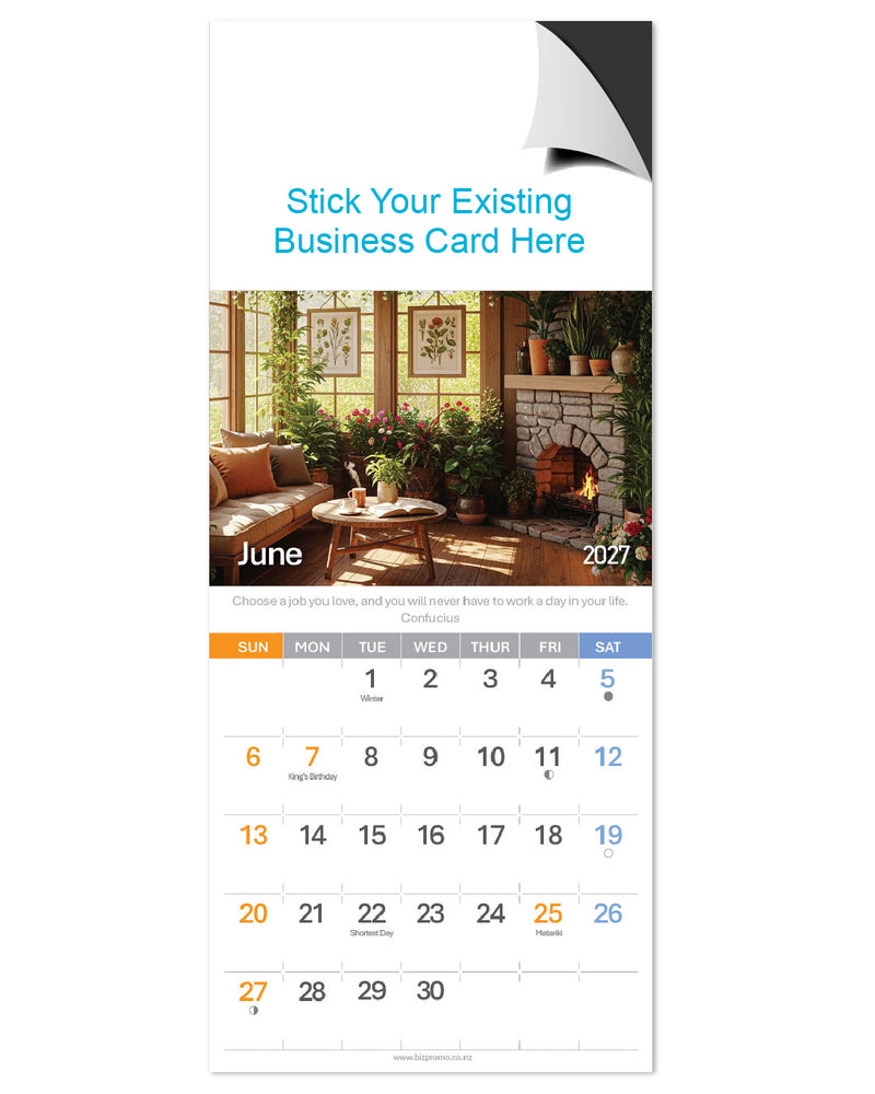 2027 Magnetic Calendar - Home Sweet Home (12 Months)