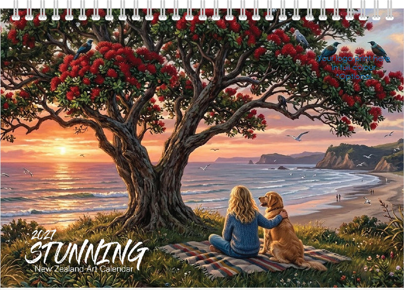 2027 Premium Desk Calendar - Stunning New Zealand Art Calendar