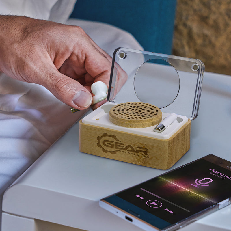 Bamboo Wireless Speaker and Earbud Set