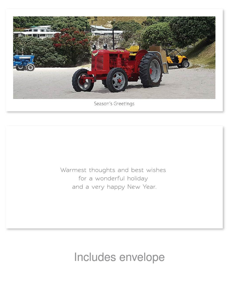 Seasons Greeting Card - Boat tractor