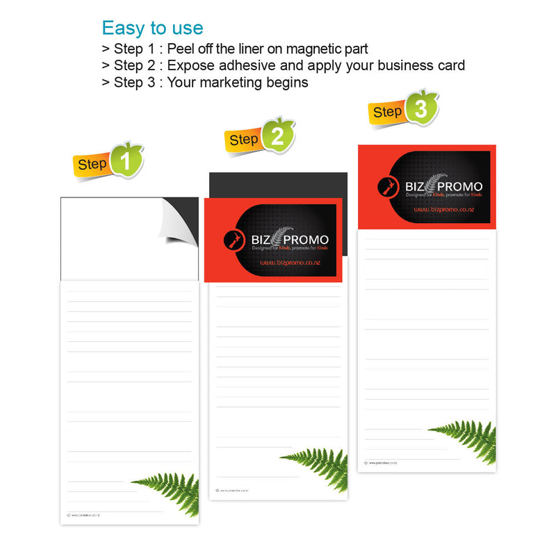 Magnetic Note Pad - Silver Fern